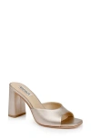 Badgley Mischka Collection Cadence Slide Sandal In Champagne Leather