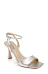 Badgley Mischka Collection Cady Ankle Strap Sandal In Silver/iridescent