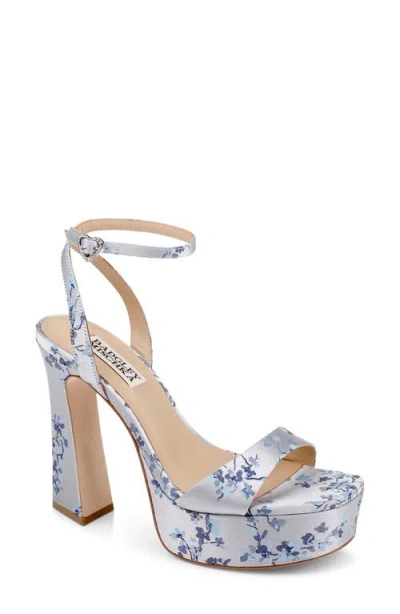 Badgley Mischka Collection Caia Ankle Strap Platform Sandal In Blue