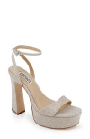 Badgley Mischka Collection Caia Ankle Strap Platform Sandal In Gold
