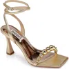 BADGLEY MISCHKA BADGLEY MISCHKA COLLECTION CAILEY ANKLE STRAP METALLIC SANDAL