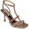 Badgley Mischka Camilia Square Toe Sandal In Bronze