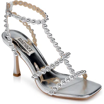 Badgley Mischka Collection Camilia Square Toe Sandal In Silver