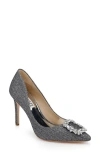 Badgley Mischka Collection Cher Crystal Embellished Pump In Gray