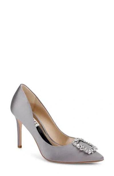Badgley Mischka Collection Cher Crystal Embellished Pump In Gray