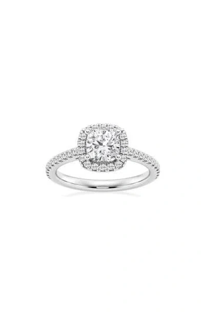 Badgley Mischka Collection Cushion Cut Lab Created Diamond Halo Ring In Platinum