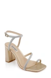 Badgley Mischka Collection Dalilah Ankle Strap Toe Loop Sandal In Gold