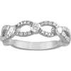 Badgley Mischka Collection Diamond Infinity Symbol Ring In White