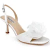 Badgley Mischka Collection Dora Slingback Sandal In White Satin