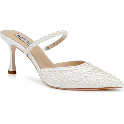 BADGLEY MISCHKA BADGLEY MISCHKA COLLECTION DUCHESS SATIN MULE