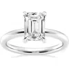 Badgley Mischka Collection Emerald Cut Lab Created Diamond Engagement Ring In Platinum