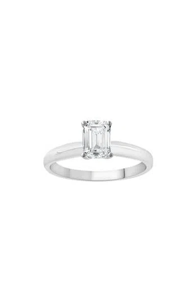 Badgley Mischka Collection Emerald Cut Lab Created Diamond Engagement Ring In Metallic