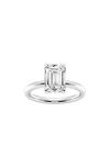 Badgley Mischka Emerald Cut Lab Created Diamond Engagement Ring In White