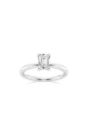 Badgley Mischka Collection Emerald Cut Lab Created Diamond Engagement Ring In White
