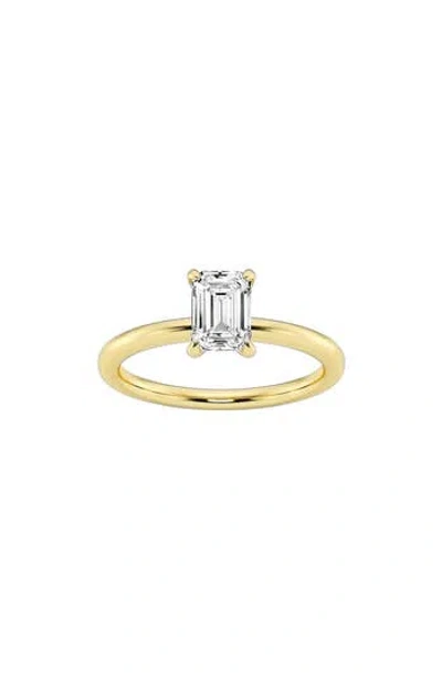 Badgley Mischka Collection Emerald Cut Lab Created Diamond Engagement Ring In Yellow