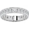 Badgley Mischka Collection Emerald Cut Lab Created Diamond Infinity Ring In Platinum