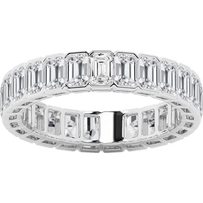 Badgley Mischka Collection Emerald Cut Lab Created Diamond Infinity Ring In Platinum