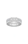 Badgley Mischka Collection Emerald Cut Lab Created Diamond Infinity Ring In Platinum