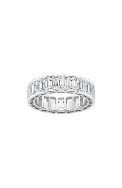 Badgley Mischka Collection Emerald Cut Lab Created Diamond Infinity Ring In Platinum