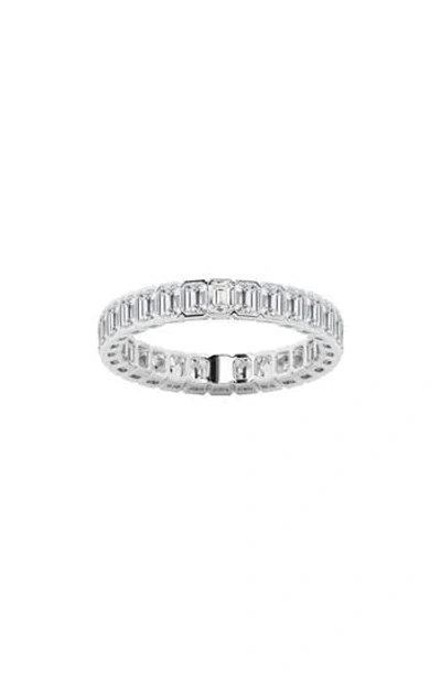 Badgley Mischka Collection Emerald Cut Lab Created Diamond Infinity Ring In White