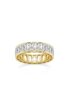 Badgley Mischka Emerald Cut Lab Created Diamond Infinity Ring In Yellow