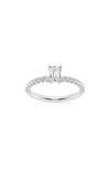 Badgley Mischka Collection Emerald Cut Lab Created Diamond Ring In Platinum