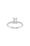 Badgley Mischka Collection Emerald Cut Lab Created Diamond Ring In Platinum