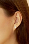 Badgley Mischka Collection Emerald Cut Lab Created Diamond Stud Earrings In 1 Ctw Rose Gold
