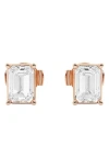 Badgley Mischka Collection Emerald Cut Lab Created Diamond Stud Earrings In 2 Ctw Rose Gold