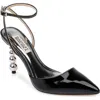 Badgley Mischka Collection Indie Ii Ankle Strap Pointed Toe Pump In Black