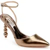 Badgley Mischka Collection Indie Ii Ankle Strap Pointed Toe Pump In Bronze
