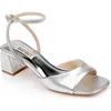 Badgley Mischka Infinity Ankle Strap Sandal In Silver