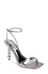 Badgley Mischka Ivette Ii Ankle Strap Sandal In Dark Silver