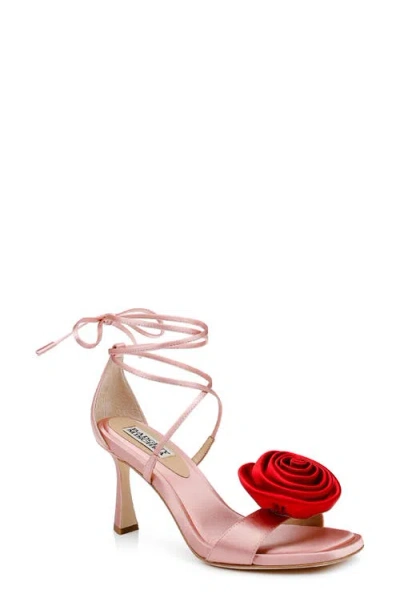 Badgley Mischka Collection Janelle Ankle Wrap Sandal In Pink Satin