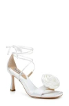 Badgley Mischka Women's Janelle Ankle Tie Sandals In White
