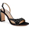 Badgley Mischka Collection Jenesis Slingback Sandal In Black Satin