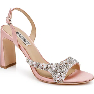 Badgley Mischka Collection Jenesis Slingback Sandal In Pink Satin