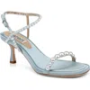Badgley Mischka Collection Jolie Ankle Strap Sandal In Mist Blue Satin