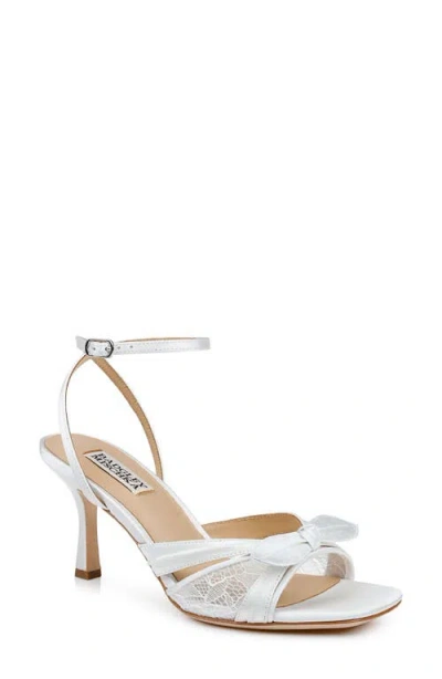 Badgley Mischka Collection Joselyn Ankle Strap Sandal In White
