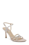 Badgley Mischka Collection Julietta Ankle Strap Sandal In Nude Satin