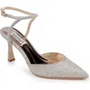 Badgley Mischka Collection Kamilah Ankle Strap Pump In Champagne Glitter