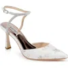 Badgley Mischka Collection Kamilah Ankle Strap Pump In Ivory Jacquard