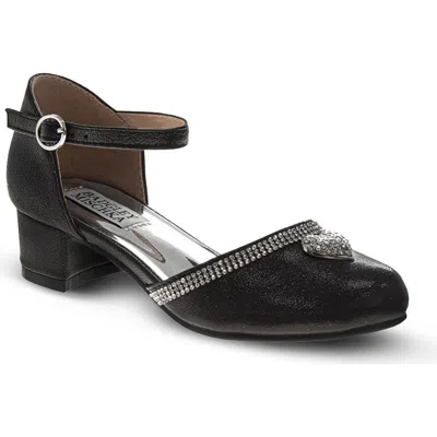 Badgley Mischka Collection Kids' Ankle Strap Pump In Black