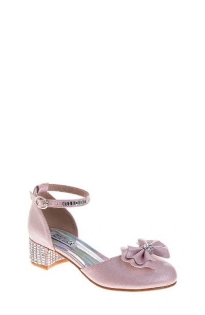 Badgley Mischka Collection Kids' Ankle Strap Pump In Pink