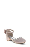 Badgley Mischka Collection Kids' Ankle Strap Pump In Pink