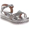 Badgley Mischka Collection Kids' Rhinestone Platform Sandal In Silver