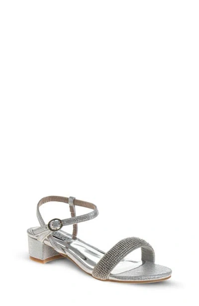 Badgley Mischka Collection Kids' Rhinestone Sandal In Silver