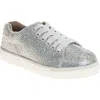 Badgley Mischka Collection Kids' Rhinestone Sneaker In Silver
