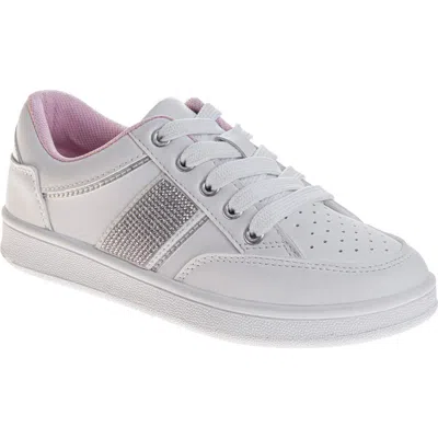 Badgley Mischka Collection Kids' Rhinestone Sneaker In White