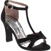 Badgley Mischka Collection Kids' Rhinestone T-strap Sandal In Black
